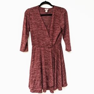 Mossimo Faux Wrap Dress with 3/4 Length Sleeves